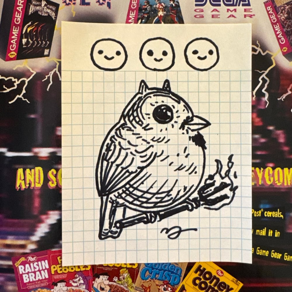 Image of Fat Bird Sharpie Sketch #146