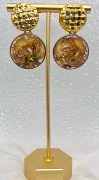 Image 2 of ROSE GOLD FLORAL DANGLES