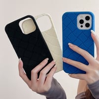 Image 21 of Luxury Woven Pattern Tpu Phone Case for iPhone 15 14 13 12 11 Pro Max Soft Silicone Rubber Back Cove
