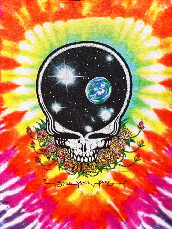 Grateful Dead 1987 Space Your Face T-Shirt - Size XL