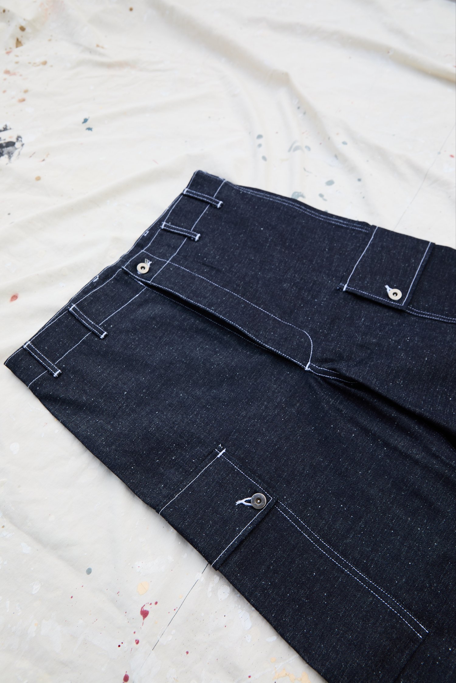 Image of Konin pant- speckle (12 oz Indigo)