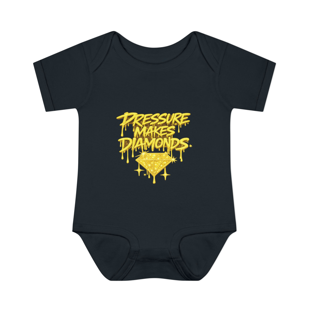 Image of Infant Bodysuit "Pressure Makes Diamonds" — Cute Motivational Baby Onesie