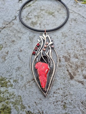 Fiery heart pendant 