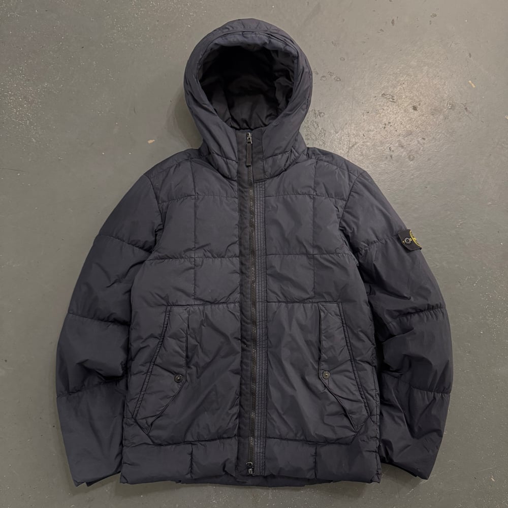 Image of AW 2018 Stone Island Garment Dyed Crinkle Reps NY Down jacket, size large