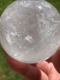 Image 9 of Clear Quartz Sphere With Rainbows #1431