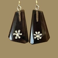 Image 4 of Volcanic Glass aka Obsidian Earrings- 2 Choices (#33)