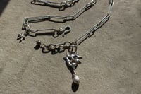 Image 2 of Silver Demon Lick Wrap Necklace