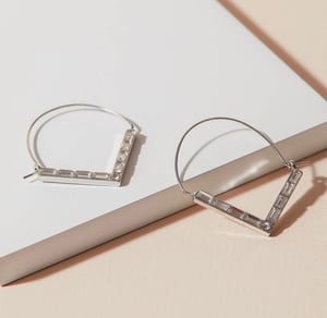 Image of Chevron Hoop Earrings