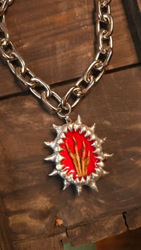 Image 6 of Rabbit claw red statement necklace