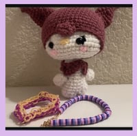 Image 1 of Mini Kuromi bag chain w/ 2 Cutsie Bracelets