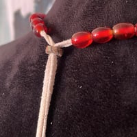 Image 3 of Bison Teeth Trade Bead Necklace