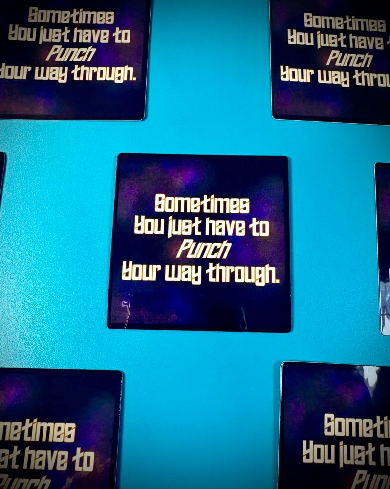 Image of Punch Your Way Through Sticker, Captain Janeway, Star Trek Voyager