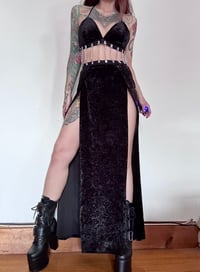 Image 1 of Reptile Velvet Maxi Dress (made to order)