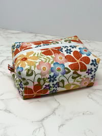 Image 1 of Super Floral Handmade Boxy Zipper Pouch