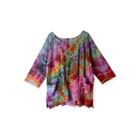Image 1 of L 100% Cotton Forager Top in Euphoria Geode Ice Dye