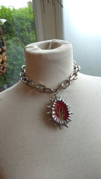 Image 5 of Rabbit claw red statement necklace
