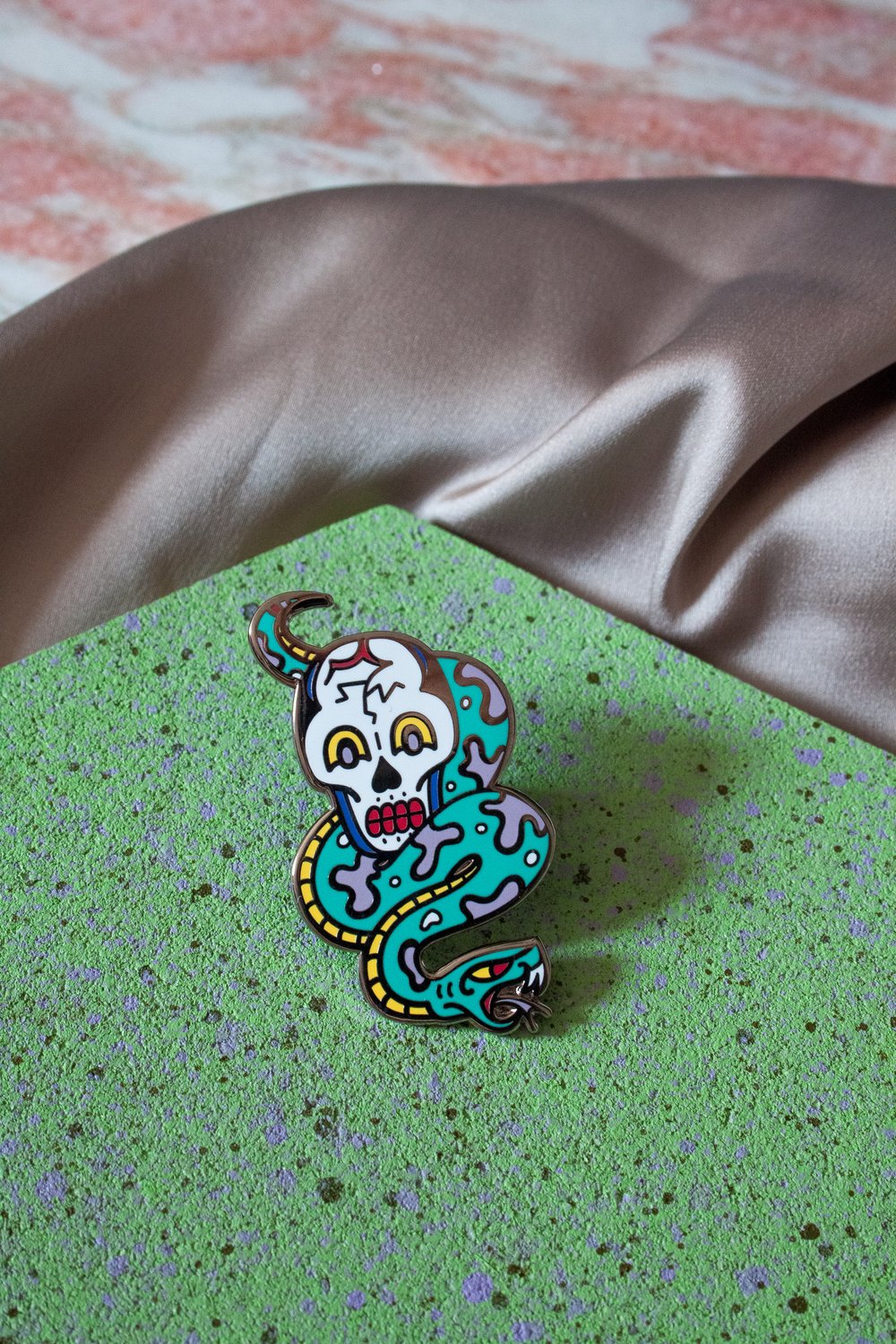 Image of Snake Skull Hard Enamel Pin