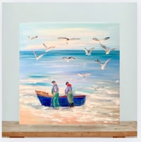 Image 2 of The Catch, original painting on canvas 