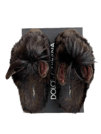 Image 3 of Dolce & Gabbana Pony Platform Slide Slippers - 9