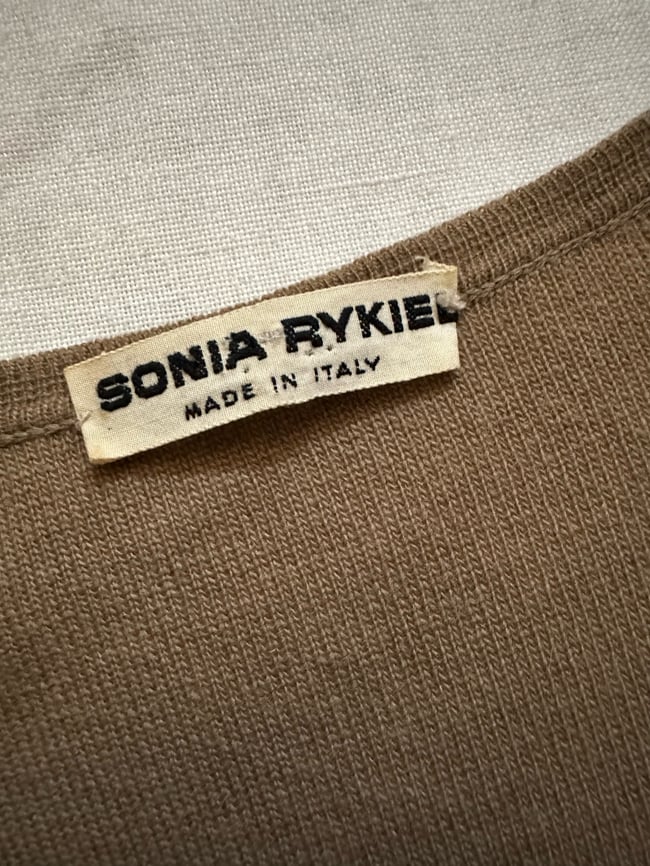 70s Sonia Rykiel Italian long knit bow dress 
