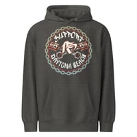 grey circle chain hoodie