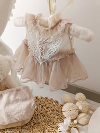Image 2 of Newborn Photo Prop Set | Pastel Girl Outfit for Photoshoot | April | pastel beige