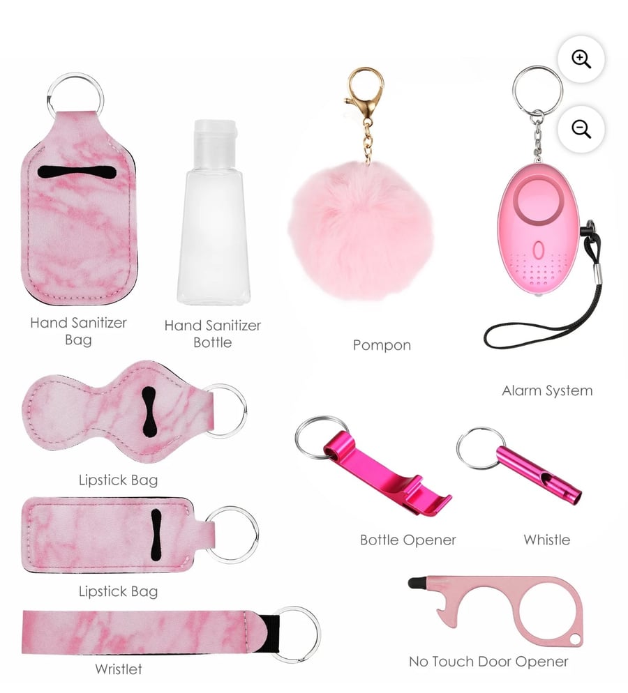 Image of Pink Marble keychain 