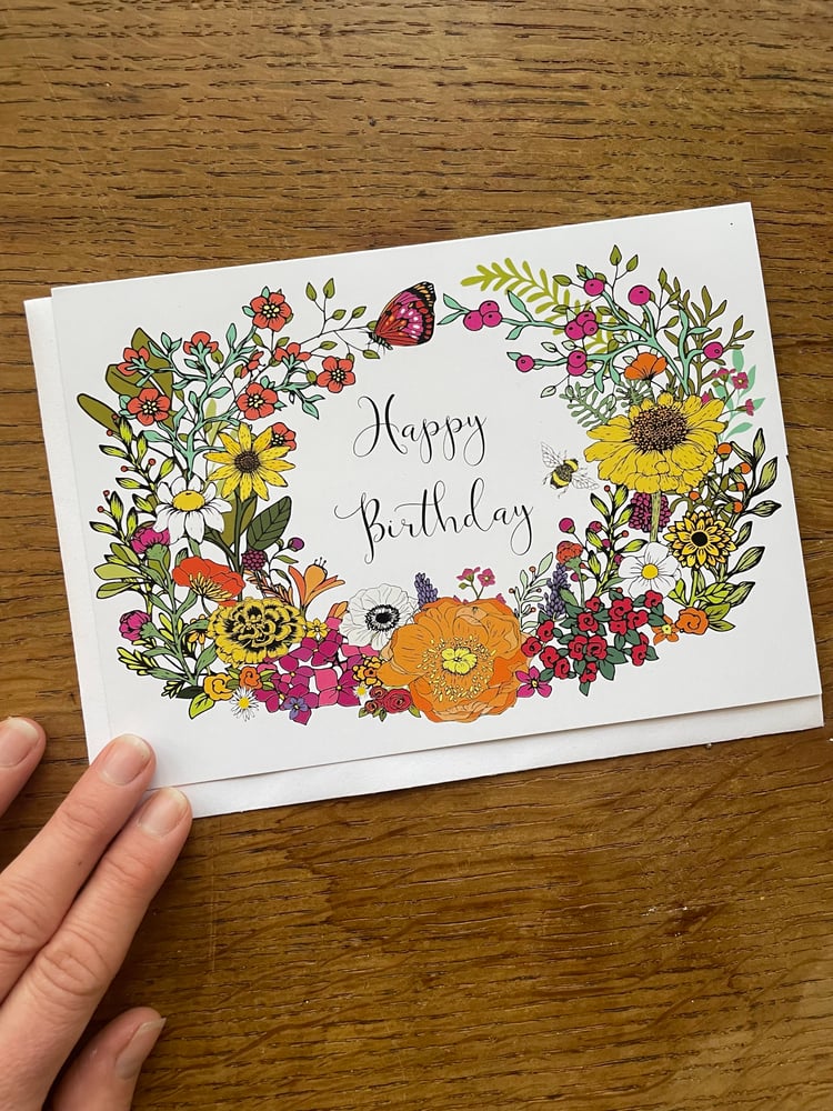 Image of Floral Birthday Card