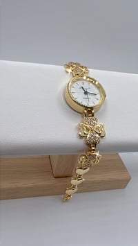 Image 2 of GOLD HEART DIAMOND WATCH 