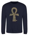 Female Pan-African Ankh of Activism Sweatshirt Navy Blue