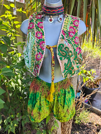 Image 3 of Mini Cropped Mykonos jewel Yellow and green - upto size 10 uk