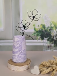 Image 1 of Petit vase marbré violet