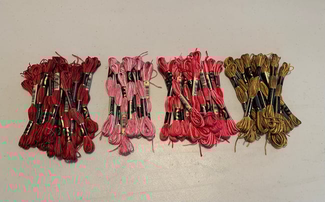 Variegated threads lot 1….
