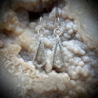 Diamond drop earrings- 1”