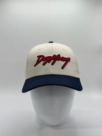 Image 2 of CREAM/RED/NAVY SNAP HAT