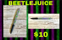 Image 1 of BeetleJuice Themed Glitter Pen