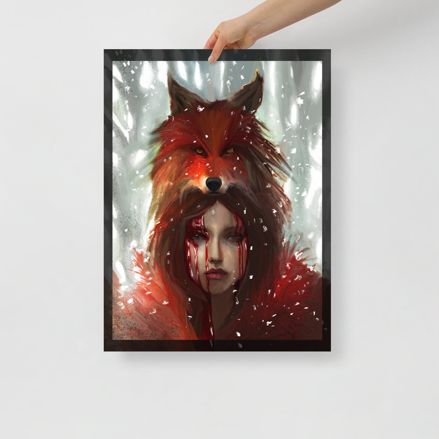 Print - Little Red and the Wolf Winter