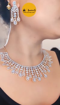 Image 2 of Aiswarya CZ Australian Diamond Necklace Set