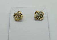 Image 2 of Gold plated flower earrings