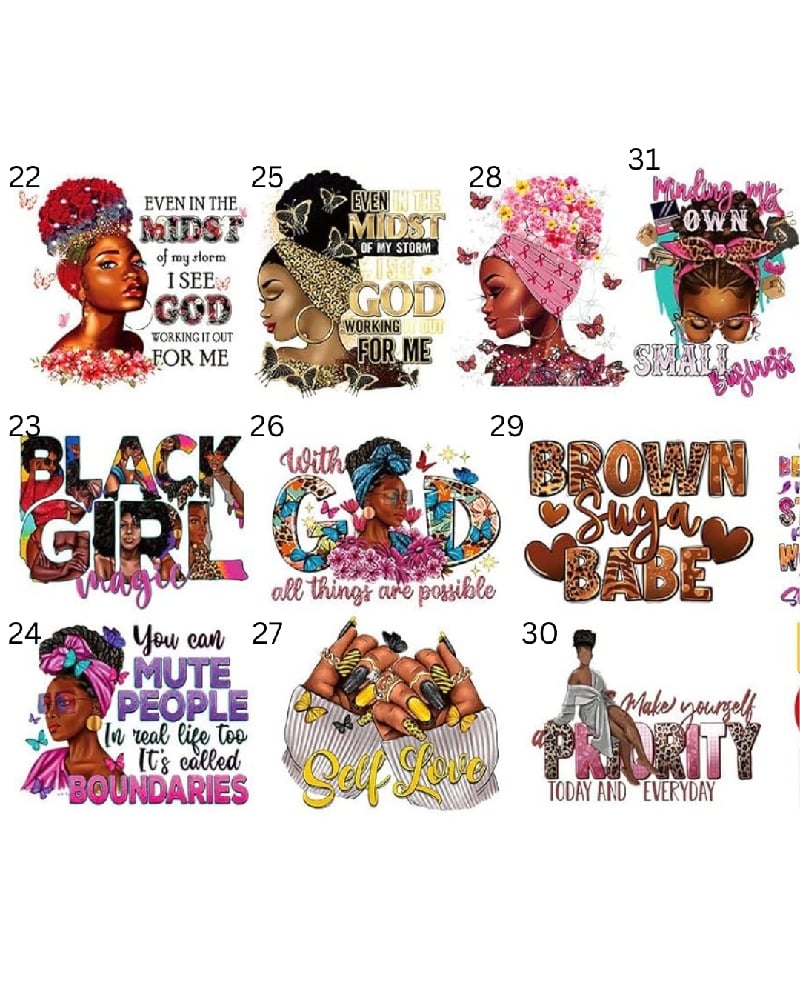 Image of Black Girl Magic DTF Transfers