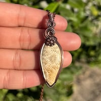 Image 4 of Fossil Coral Flower Pendant 🌼💛