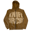 Tan Round Logo Hoodie