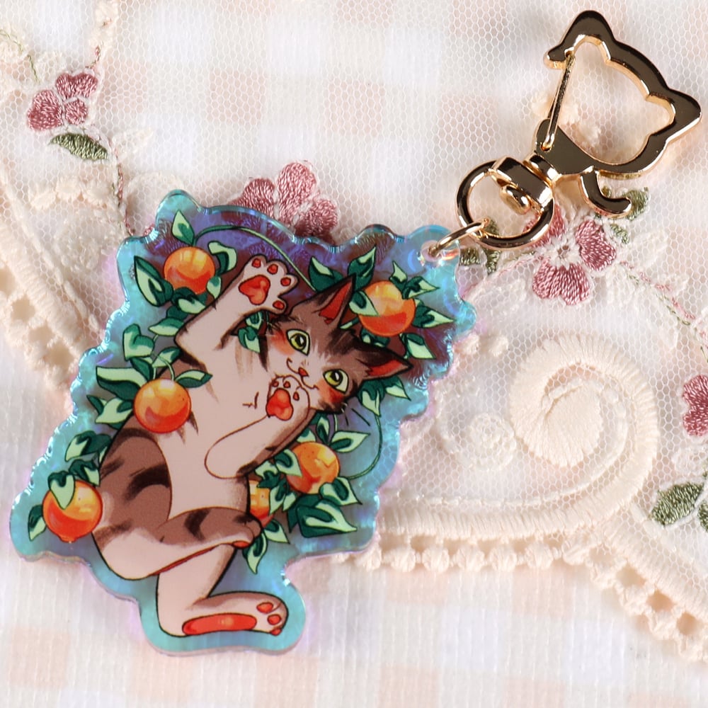 Image of TANGERINE KITTY CHARM