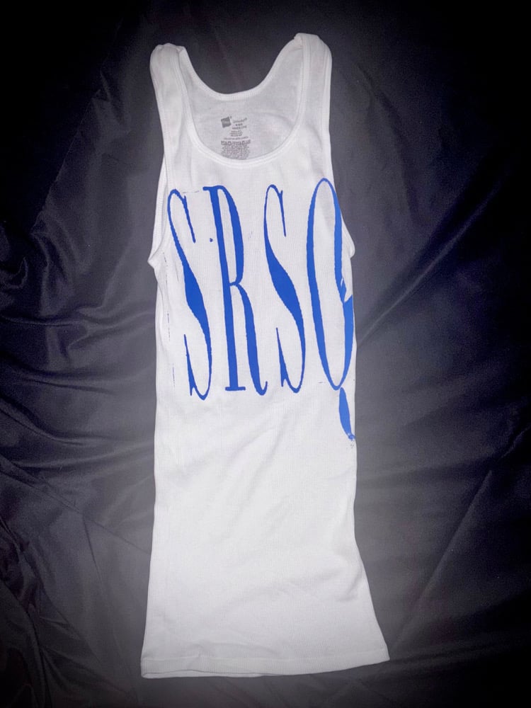 Image of SEASONALLY APPROPRIATE WHITE RIBBED TANK