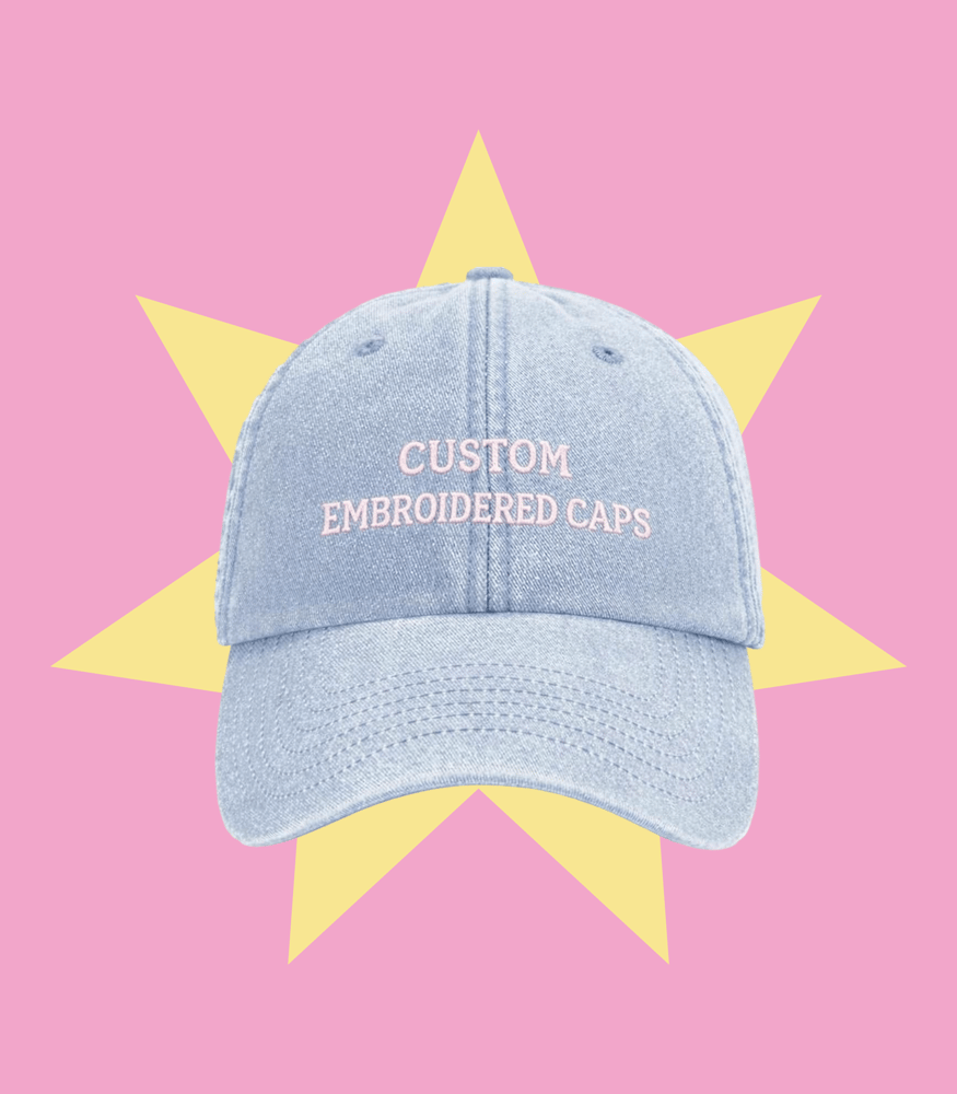 Image of custom embroidered dad cap