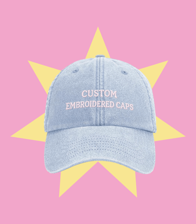 Image of custom embroidered dad cap