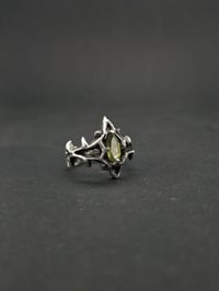 Image 3 of Ishtar Ring with a peridot gem/ adjustable 