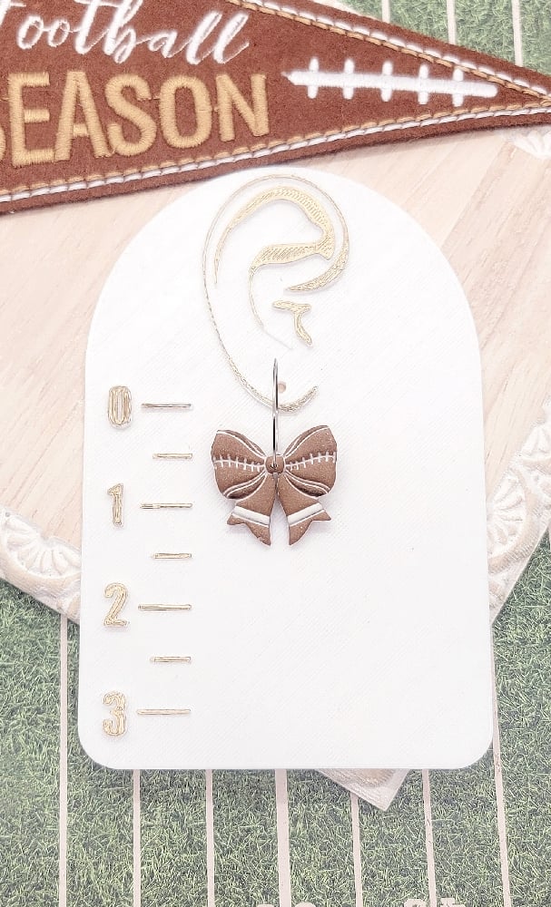 Image of Football Bow Earrings