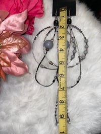 Image 2 of Celestial Gems Large Hoop Earrings