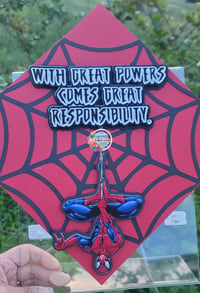 Image 2 of Spider hero grad cap topper